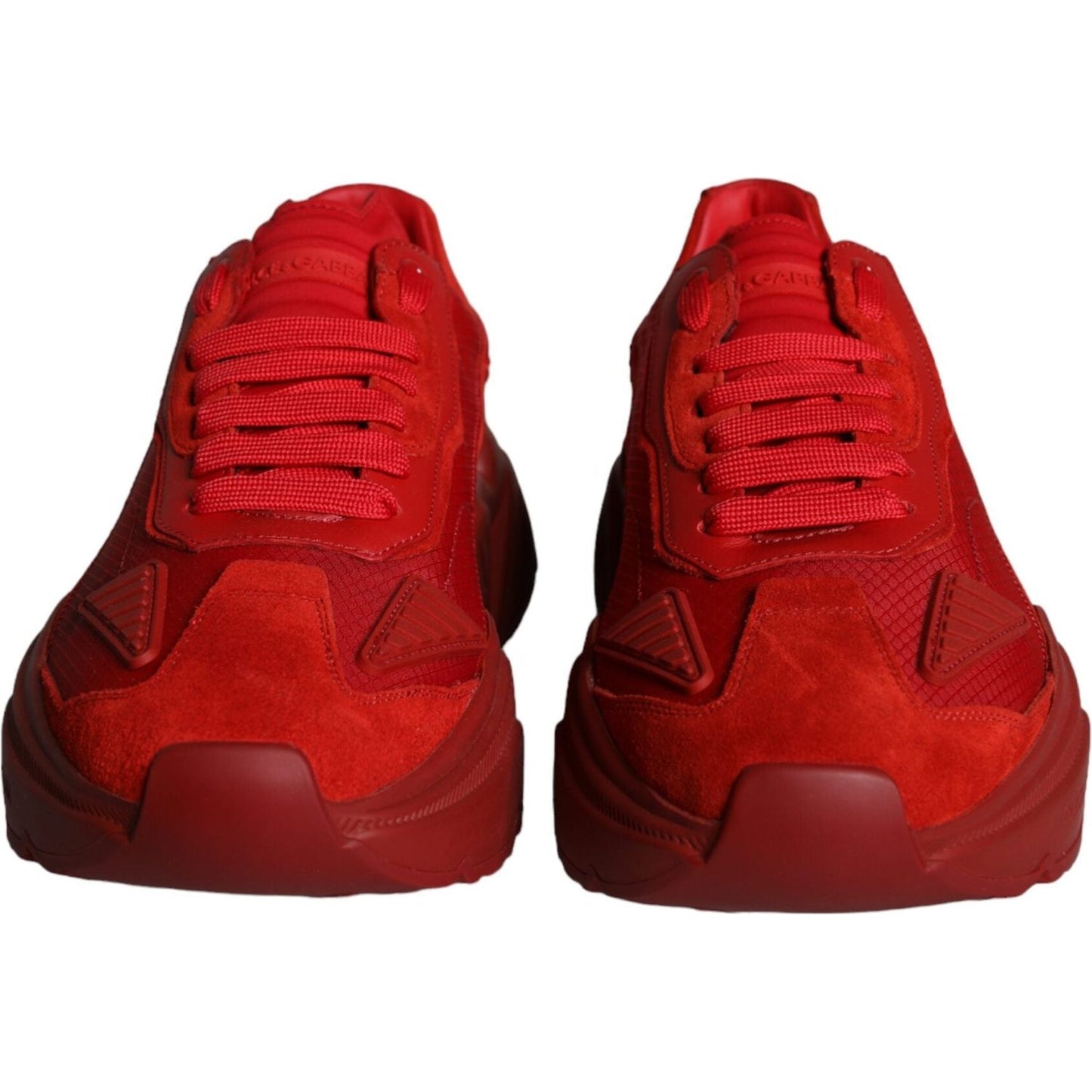 Dolce & Gabbana Red Leather Daymaster Low Top Sneakers Shoes Dolce & Gabbana Brown
