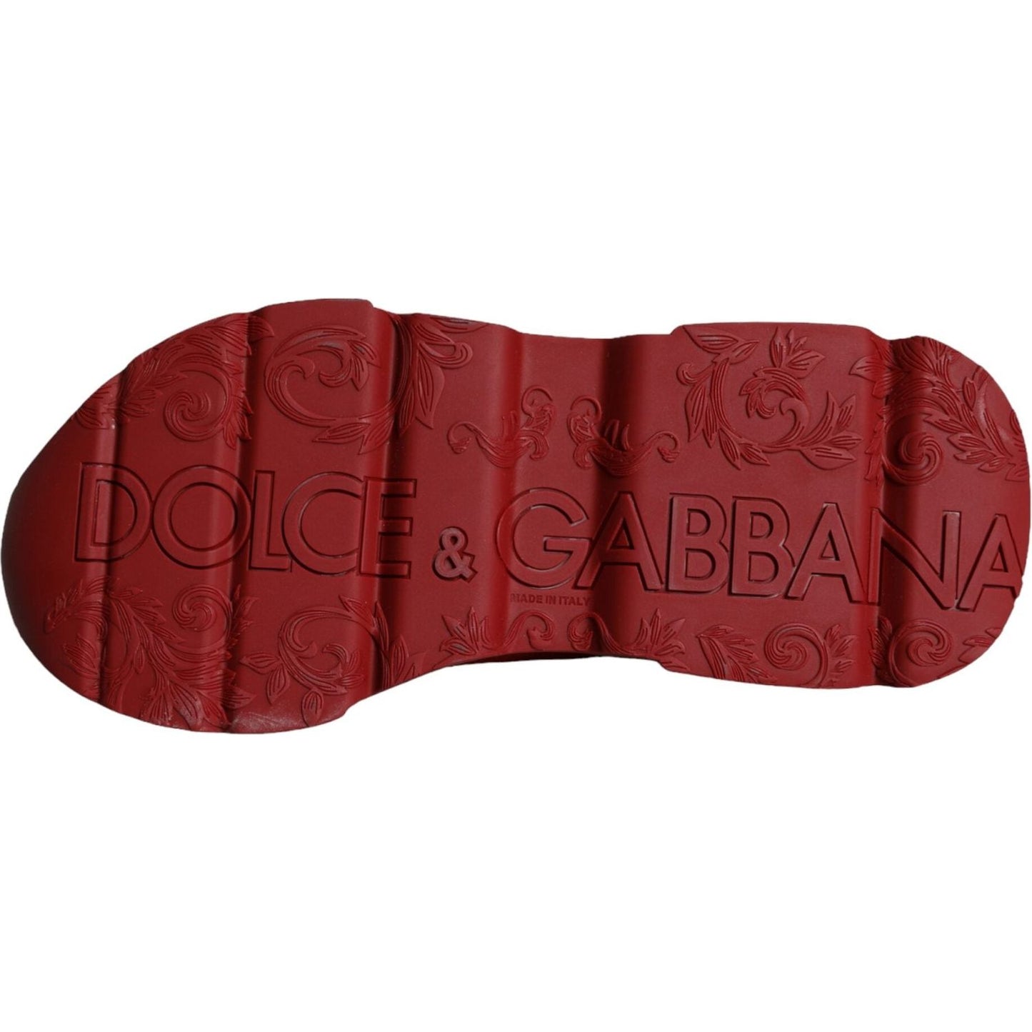 Dolce & Gabbana Red Leather Daymaster Low Top Sneakers Shoes Dolce & Gabbana Saddle Brown
