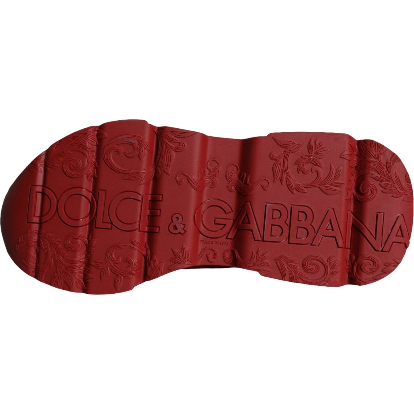 Dolce & Gabbana Red Leather Daymaster Low Top Sneakers Shoes Dolce & Gabbana Saddle Brown