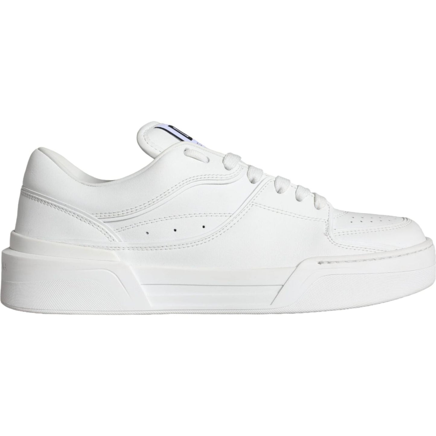 Dolce & Gabbana White Miami Leather Low Top Sneakers Shoes Dolce & Gabbana Lavender