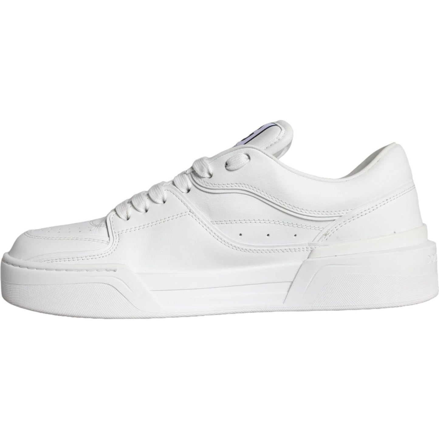 Dolce & Gabbana White Miami Leather Low Top Sneakers Shoes Dolce & Gabbana Lavender