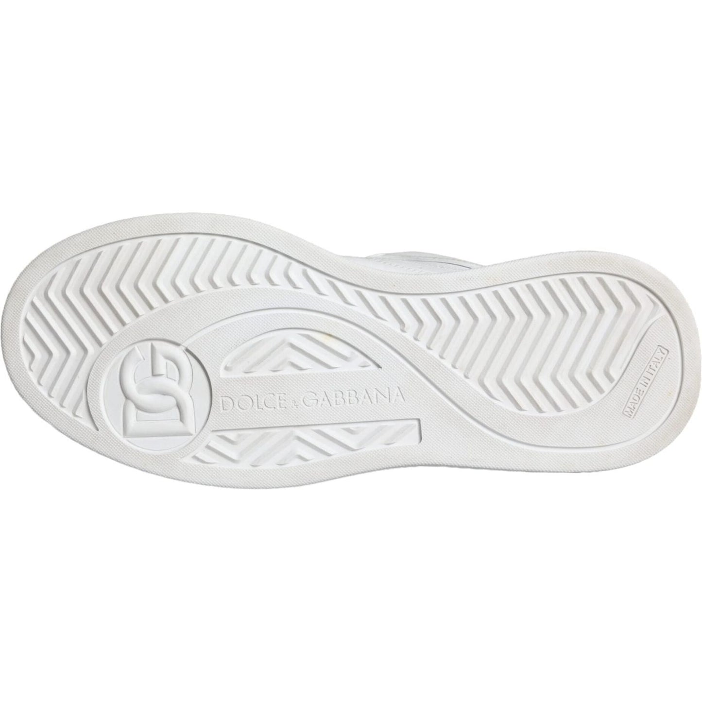 Dolce & Gabbana White Miami Leather Low Top Sneakers Shoes Dolce & Gabbana Light Gray