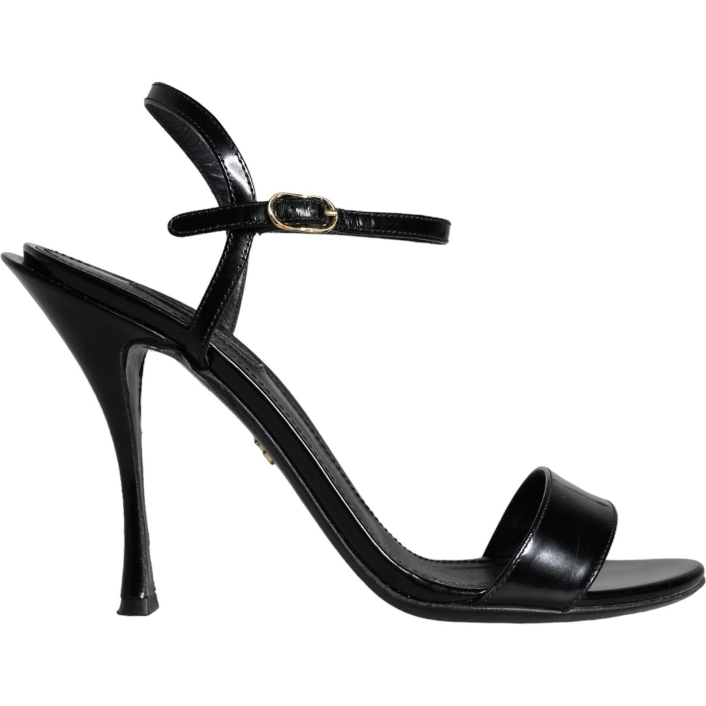 Dolce & Gabbana Black KEIRA Leather Heels Sandals Shoes Dolce & Gabbana Black