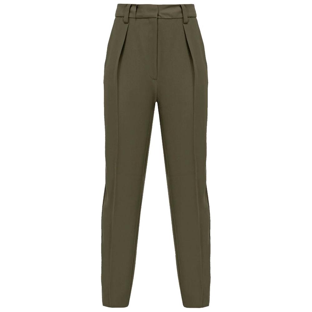 PINKO Green Polyester Jeans & Pant PINKO Dark Olive Green