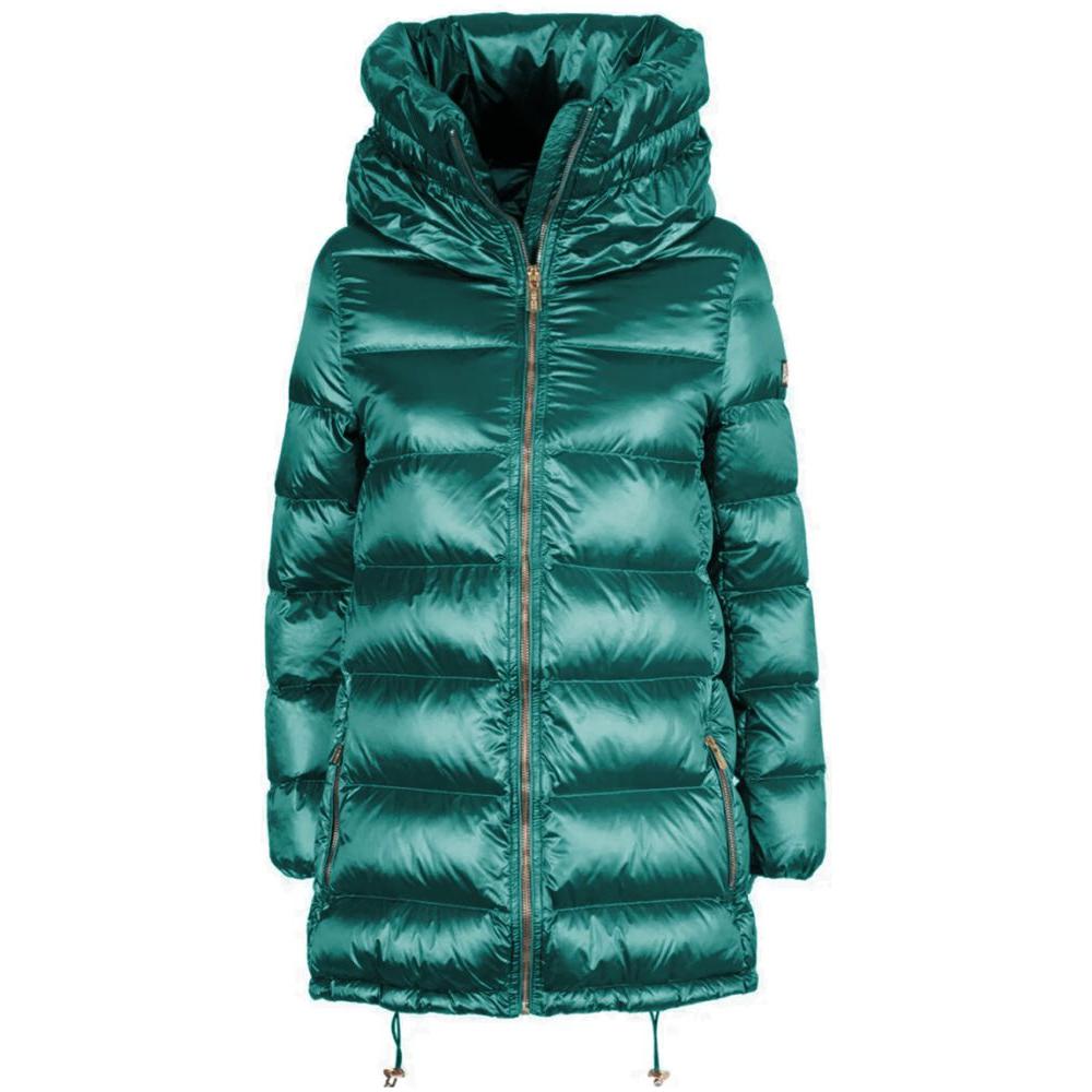 Yes Zee Green Nylon Women Jacket Yes Zee Sea Green