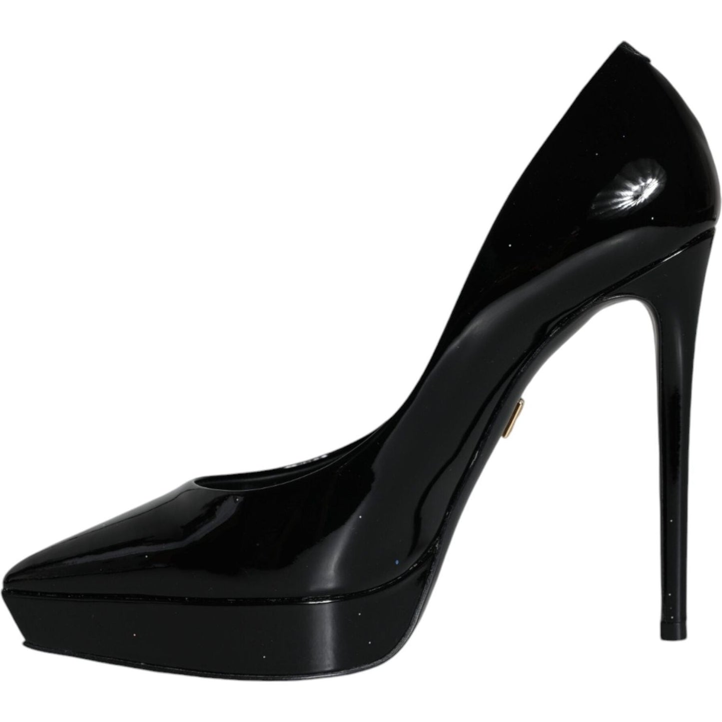 Dolce & Gabbana Black Leather Platform Heels Pumps Shoes Dolce & Gabbana Black