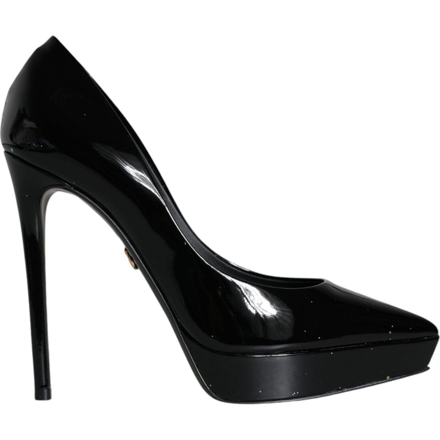 Dolce & Gabbana Black Leather Platform Heels Pumps Shoes Dolce & Gabbana Black