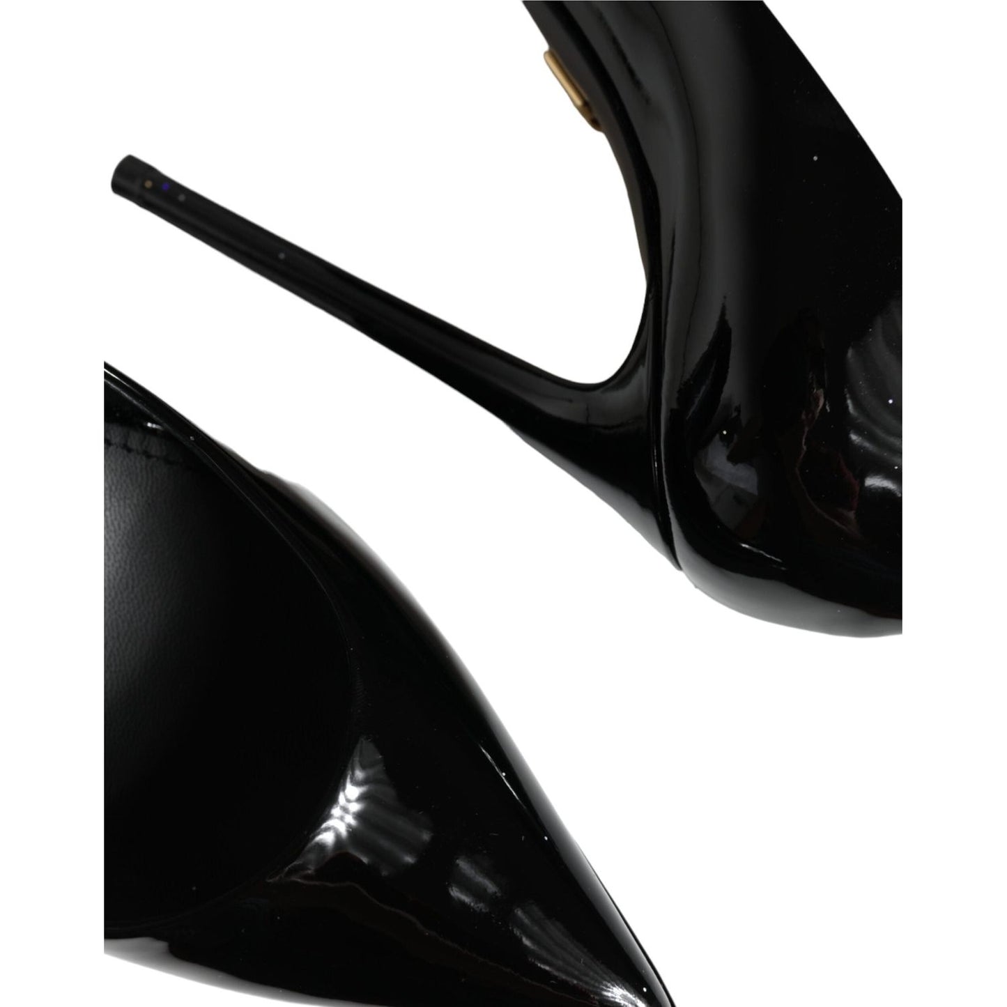 Dolce & Gabbana Black Leather Platform Heels Pumps Shoes Dolce & Gabbana Black