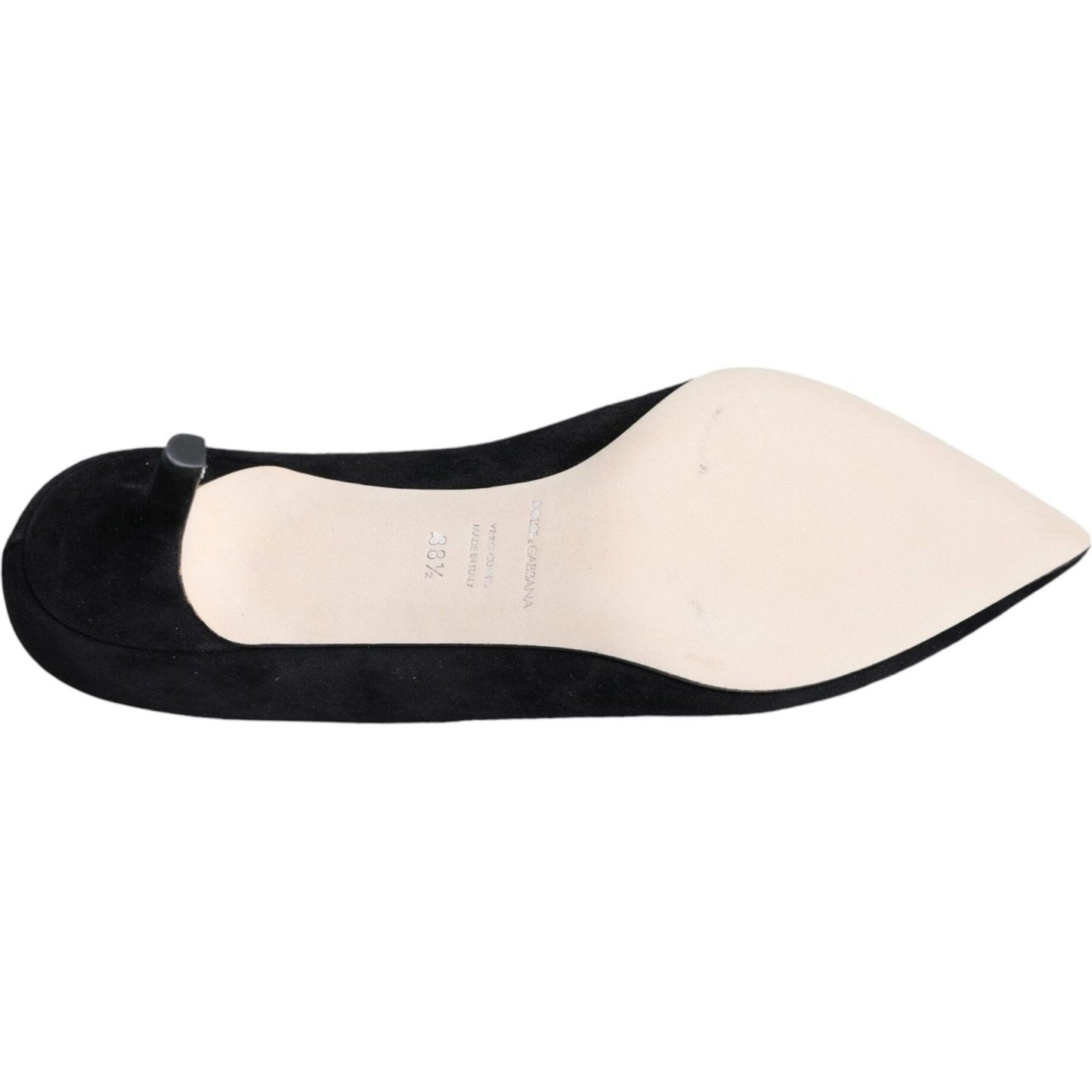 Dolce & Gabbana Black Amore Suede Bellucci Heels Pumps Shoes Dolce & Gabbana Antique White