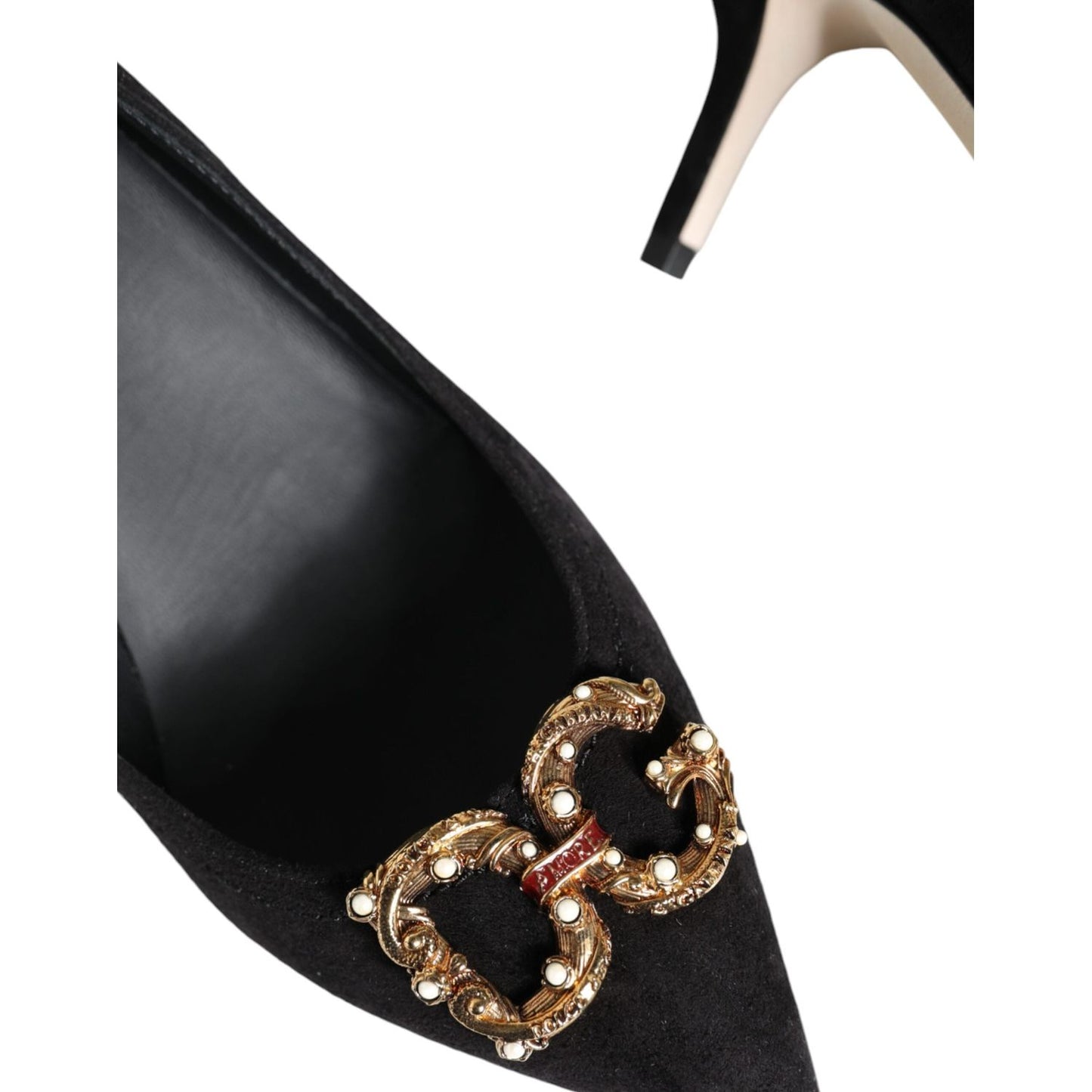 Dolce & Gabbana Black Amore Suede Bellucci Heels Pumps Shoes Dolce & Gabbana Black