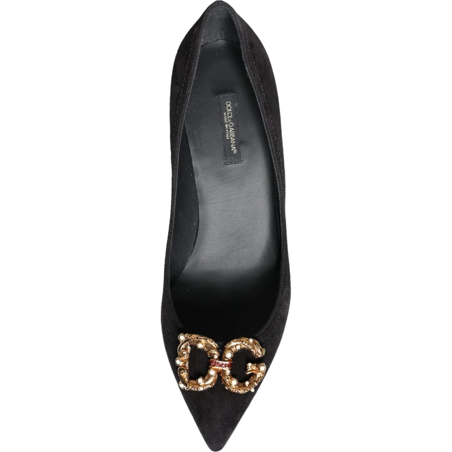 Dolce & Gabbana Black Amore Suede Bellucci Heels Pumps Shoes Dolce & Gabbana Dark Slate Gray