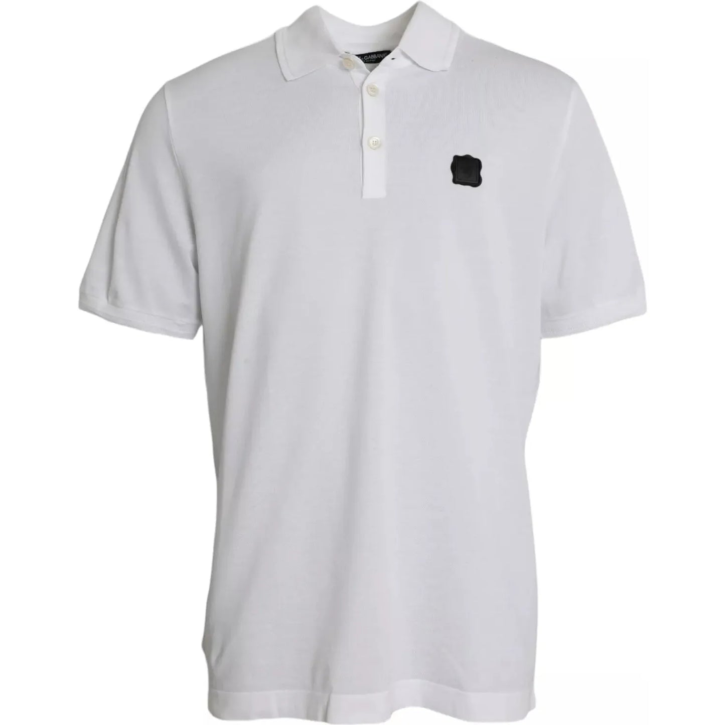 Dolce & Gabbana White Logo Collared Short Sleeve T-shirt Dolce & Gabbana Light Gray