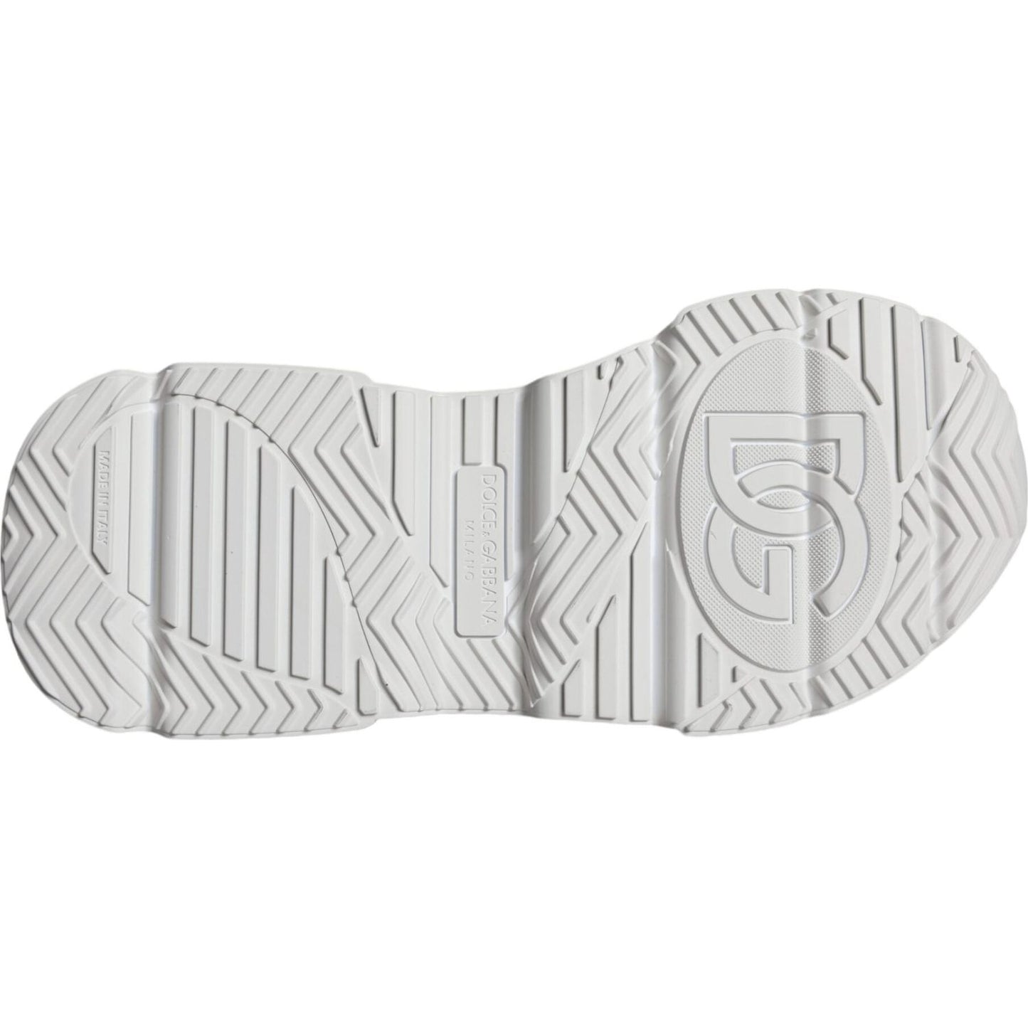 Dolce & Gabbana White DAYMASTER Calf Leather Sneakers Shoes Dolce & Gabbana Light Gray