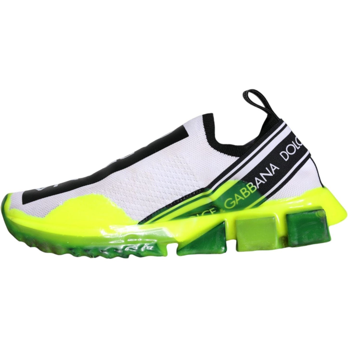 Dolce & Gabbana White Yellow Slip On Sorrento Sneakers Shoes Dolce & Gabbana Dark Slate Gray