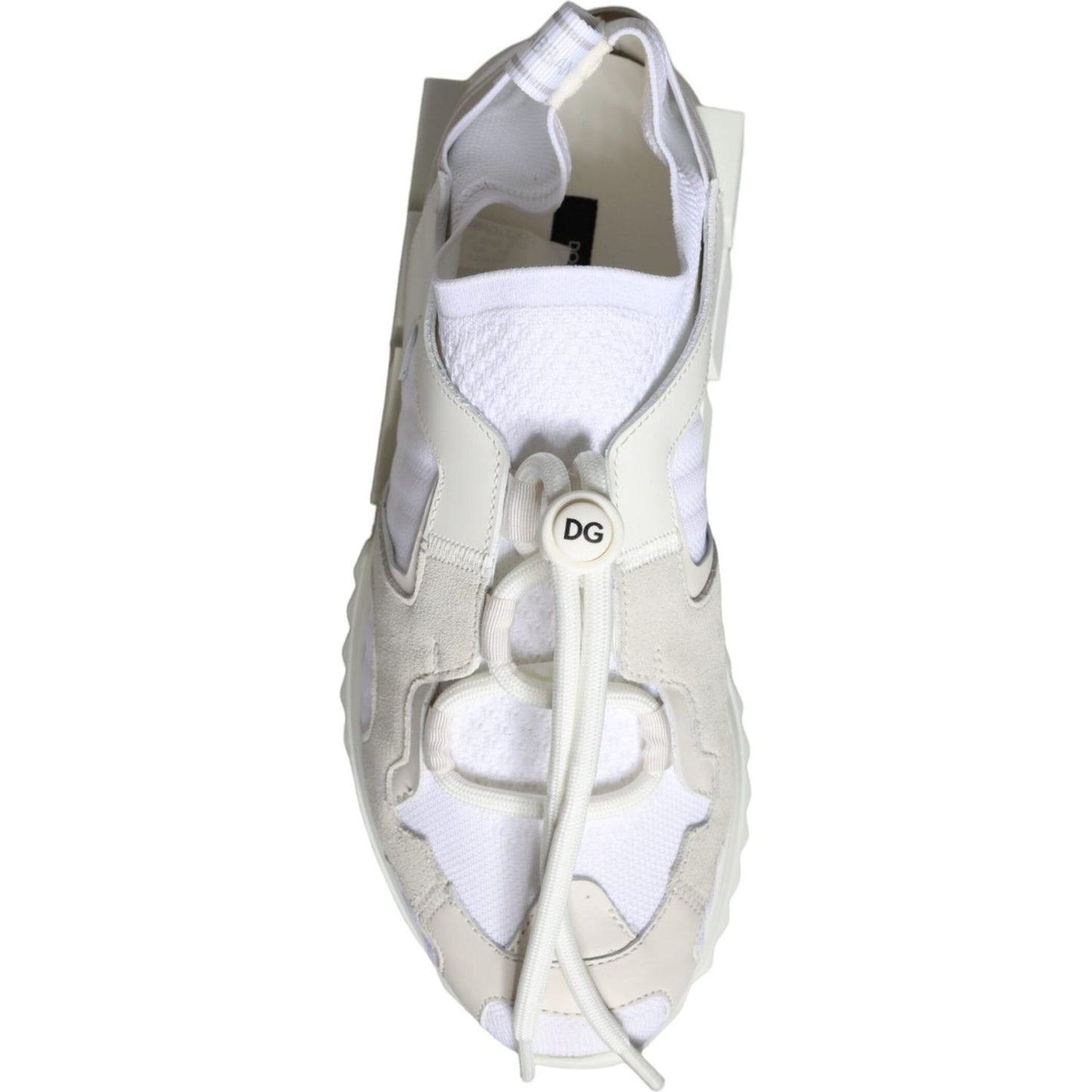 Dolce & Gabbana White Mesh Sorrento Trekking Sneakers Shoes Dolce & Gabbana Light Gray