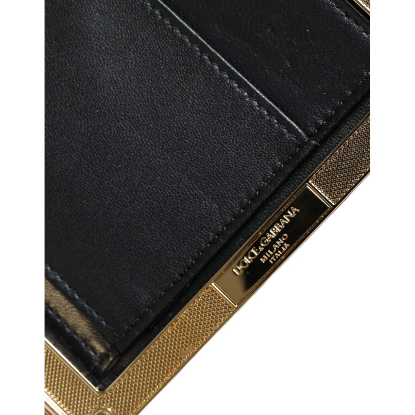 Dolce & Gabbana Red Velvet Gold Frame Clutch Evening Party Purse Bag Dolce & Gabbana Black