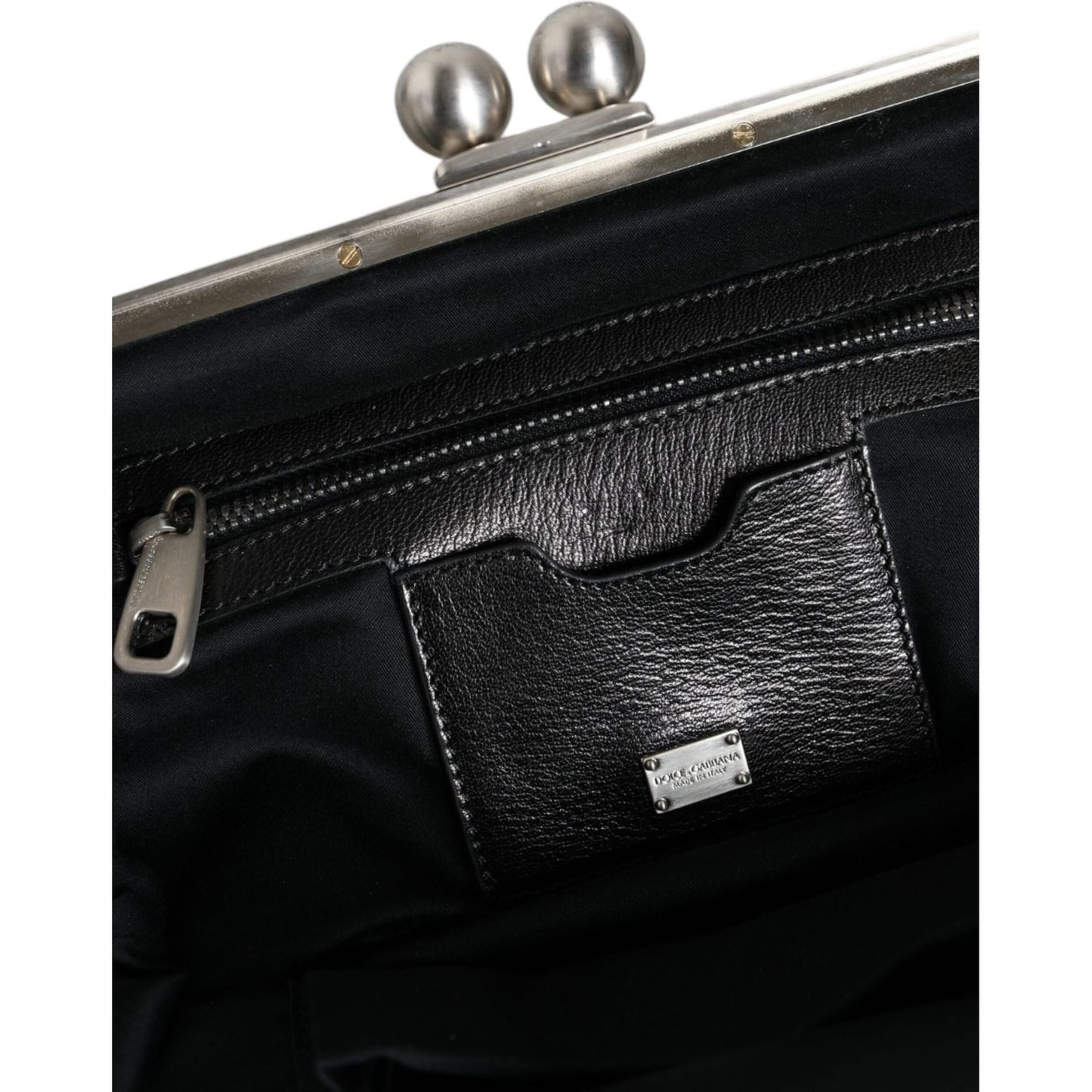 Dolce & Gabbana Black Fur Handbag Clutch Purse Pouch Bag Dolce & Gabbana Black