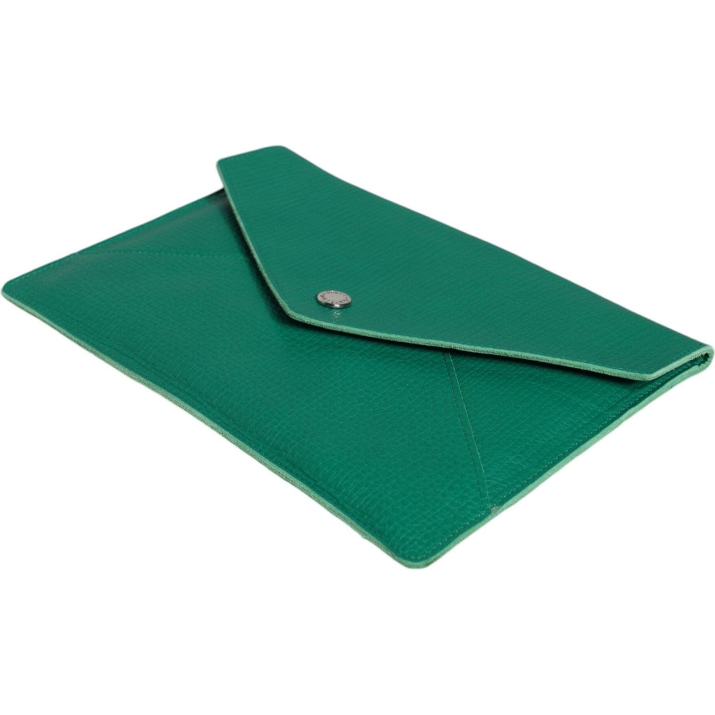 Dolce & Gabbana Green Leather Handbag Clutch Mini Purse Pouch Tablet Case Dolce & Gabbana Sea Green