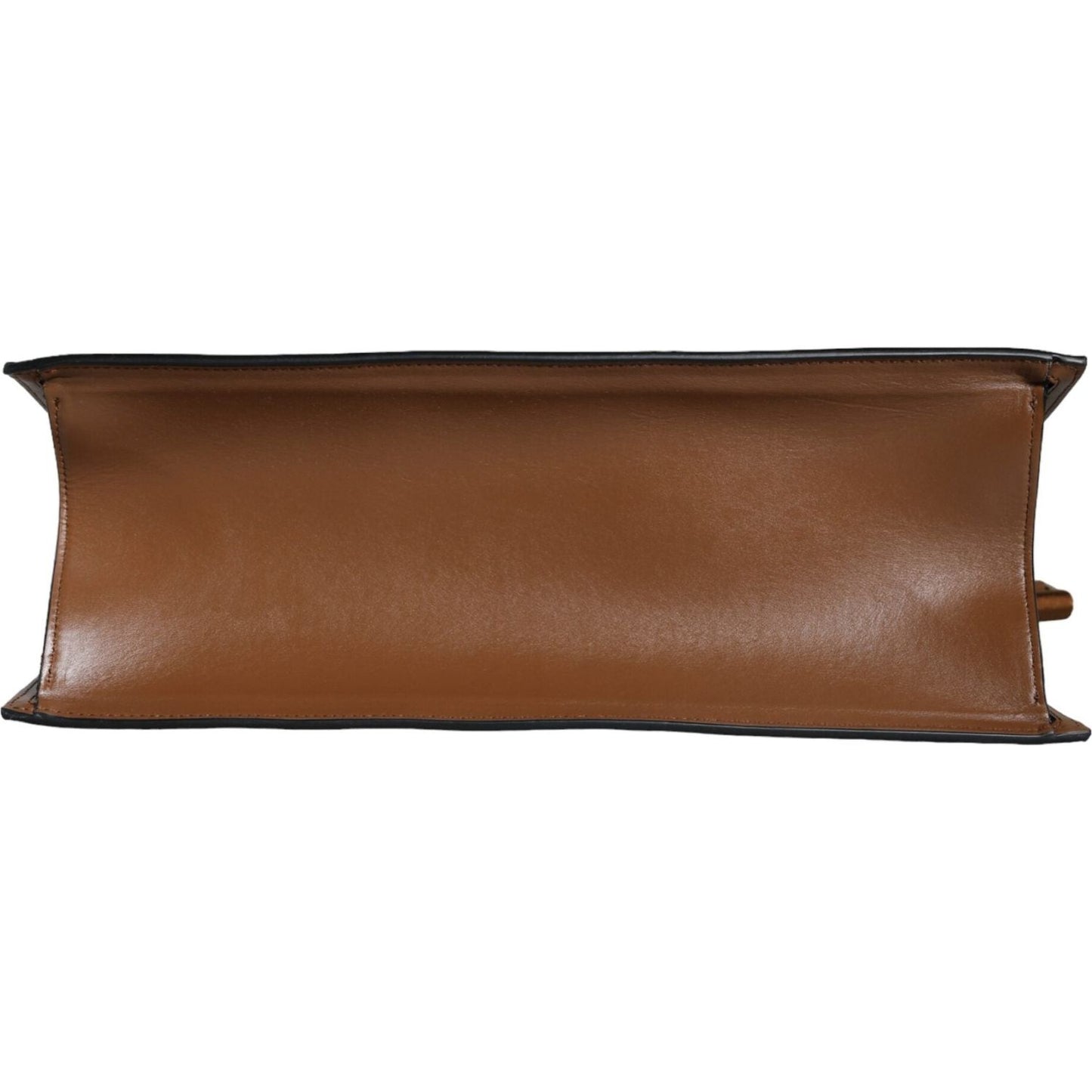 Versace Brown Top Handle Jacquard Leather Logo Crossbody Tote Bag Versace Saddle Brown