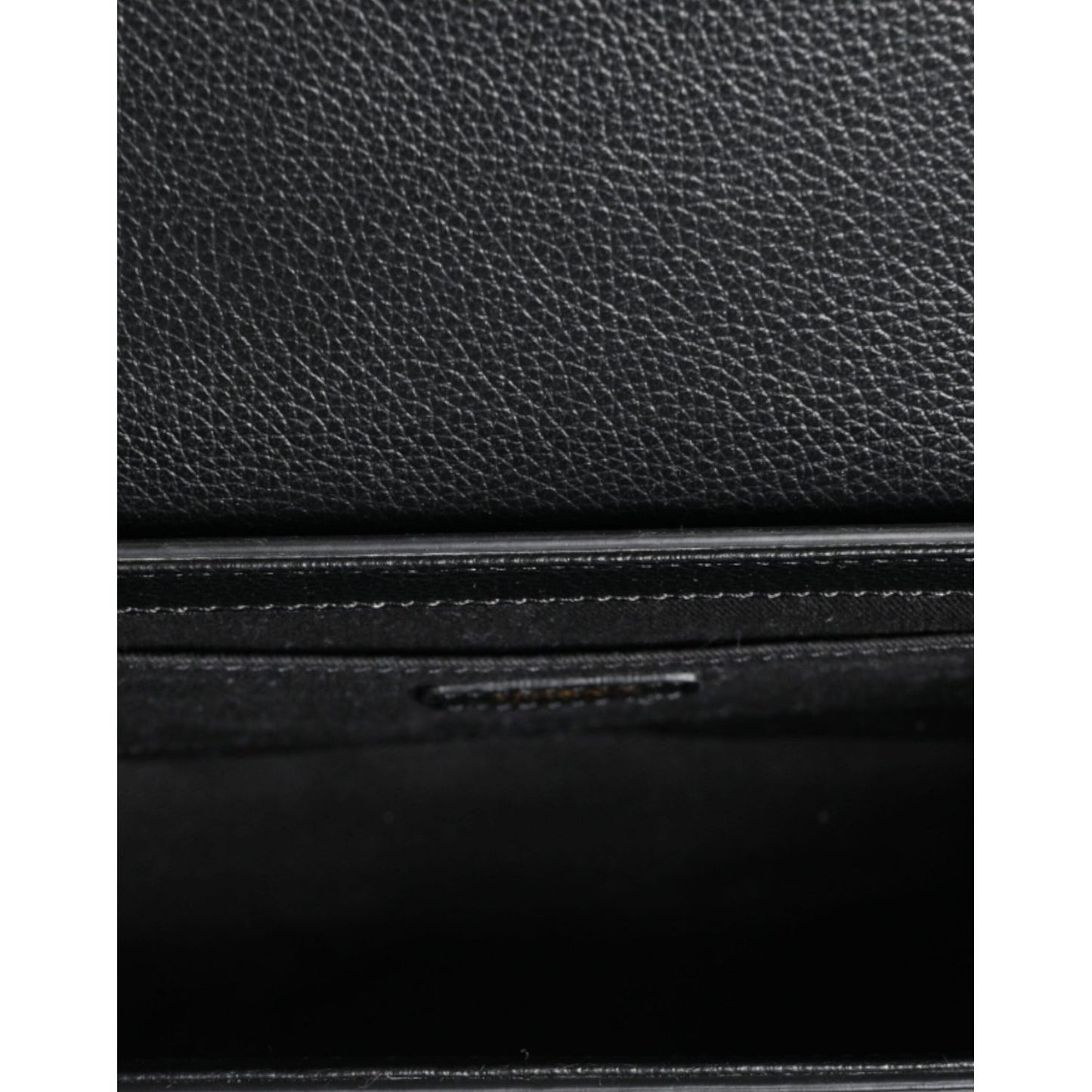 Versace Black Grainy Calf Leather Logo Crossbody Shoulder Bag Versace Black