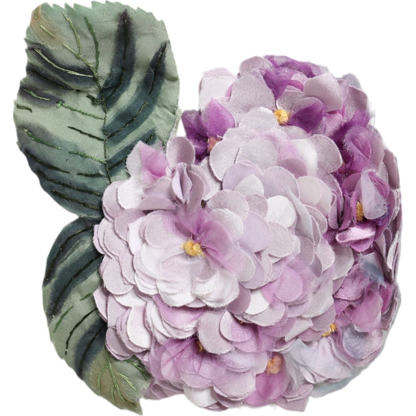 Dolce & Gabbana Multicolor Hydrangea Gold Brass Pin Brooch Brooch Dolce & Gabbana Dark Gray
