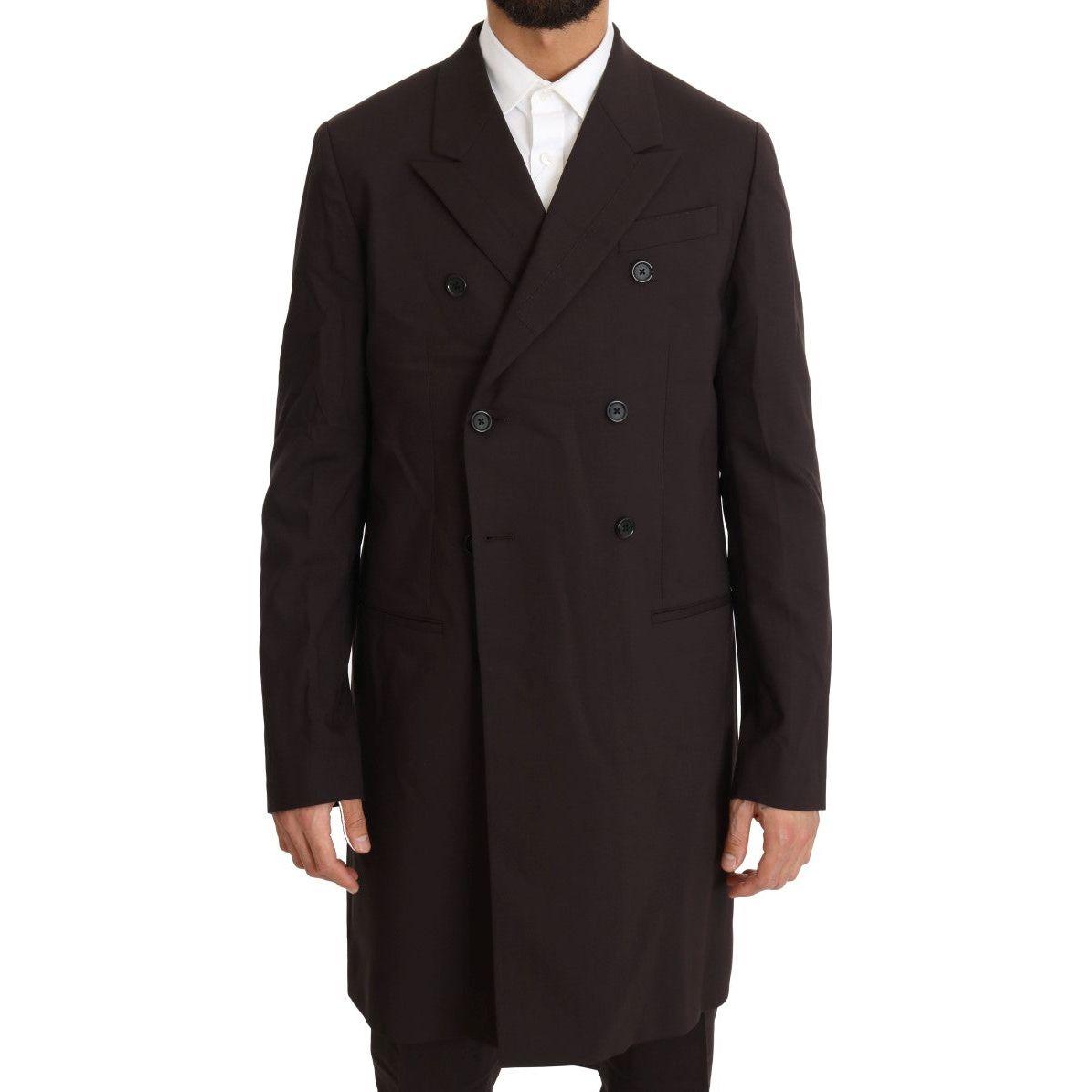 Dolce & Gabbana Elegant Bordeaux Double Breasted Suit Suit Dolce & Gabbana Black