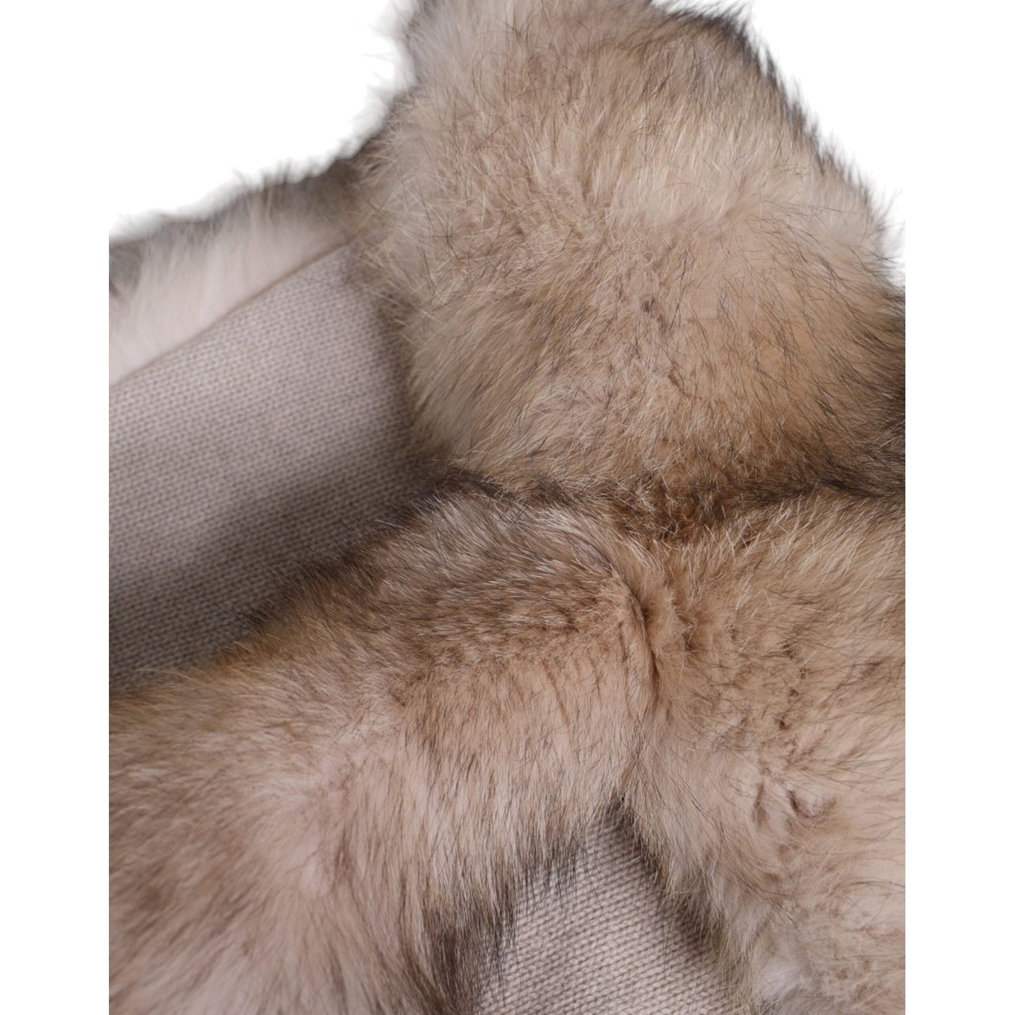 Dolce & Gabbana Brown Frost Fox Fur Neck Warmer Winter Scarf Dolce & Gabbana Rosy Brown
