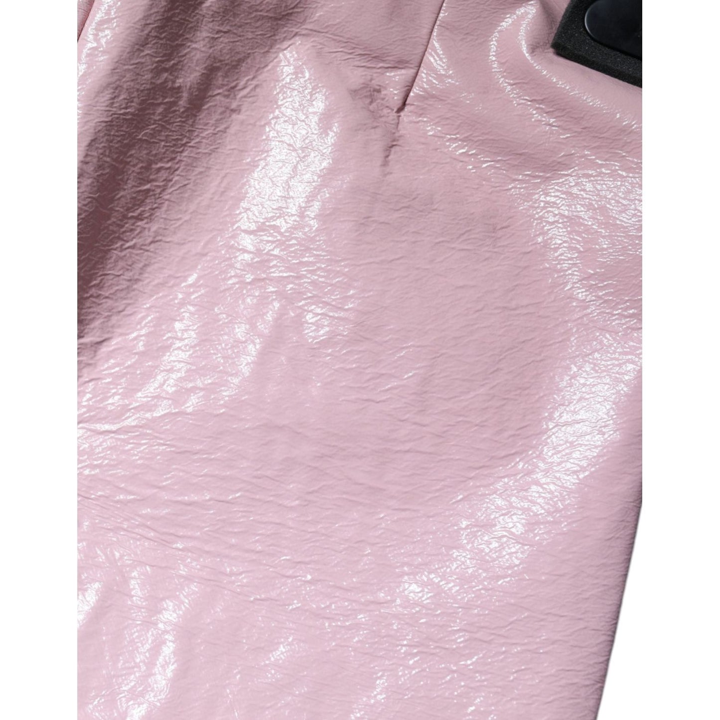 Dolce & Gabbana Glossy Pink Cotton High Waist Mini Skirt Dolce & Gabbana Thistle
