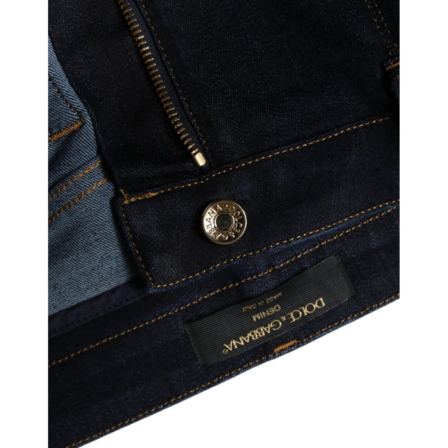 Dolce & Gabbana Black Cotton Blend Skinny Denim Jeans Dolce & Gabbana Black