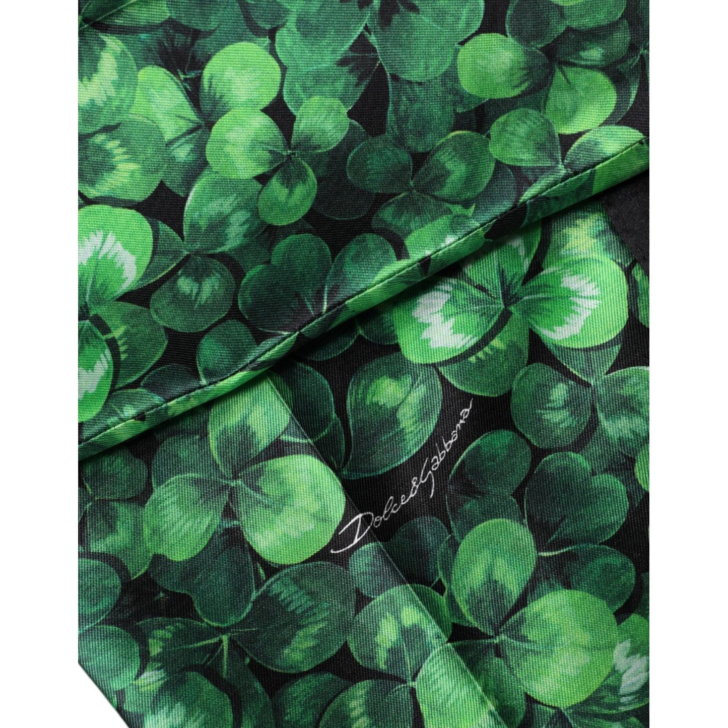 Dolce & Gabbana Green Clover Silk Satin High Waist Tapered Pants Dolce & Gabbana Dark Slate Gray