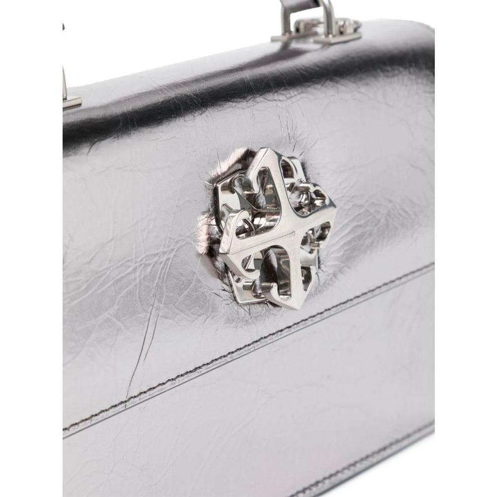 Off-White Gray Leather Crossbody Bag Off-White Gray