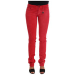 Costume National Red Cotton Stretch Slim Jeans SIG30121-4