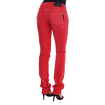 Costume National Red Cotton Stretch Slim Jeans SIG30121-4
