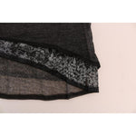 Ermanno Scervino Gray Wool Lace Top Long Sleeved T-shirt TSH1553-1