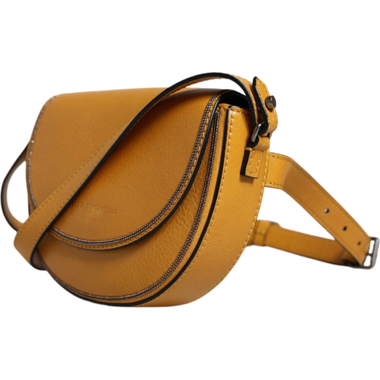 Brunello Cucinelli Light Brown Leather Logo Waist Strap Sling Bag Brunello Cucinelli Sienna