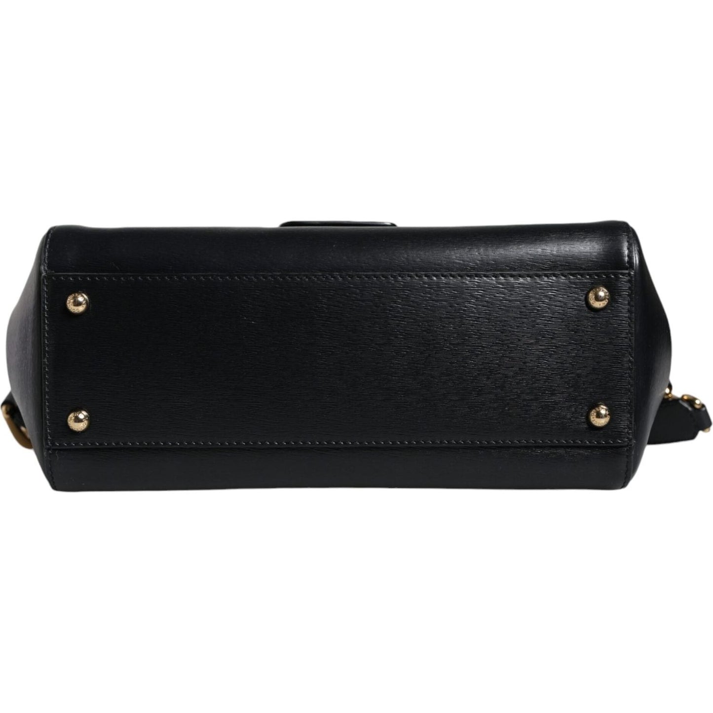 Dolce & Gabbana Black Calfskin Leather SICILY Chain Strap Crossbody Bag Dolce & Gabbana Black