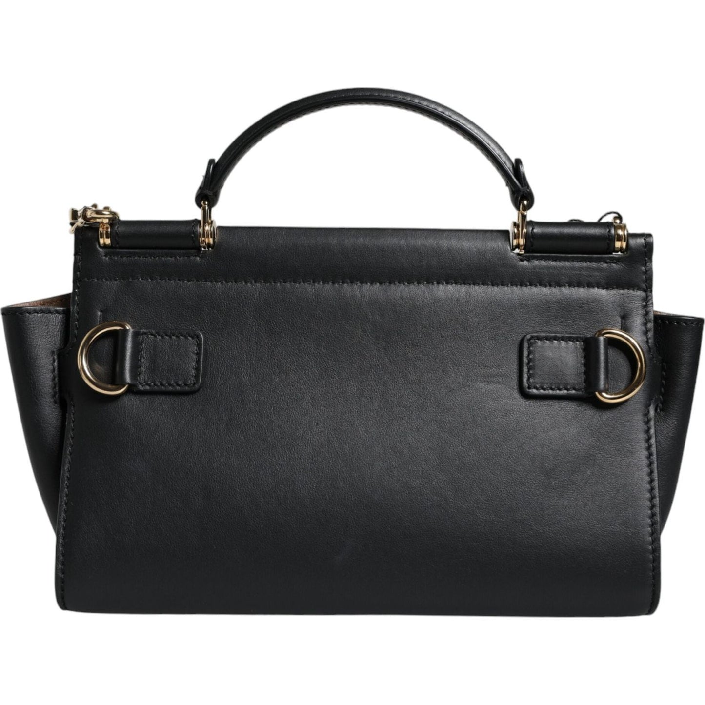 Dolce & Gabbana Black Leather SICILY Top Handle Crossbody Bag Dolce & Gabbana Dark Slate Gray