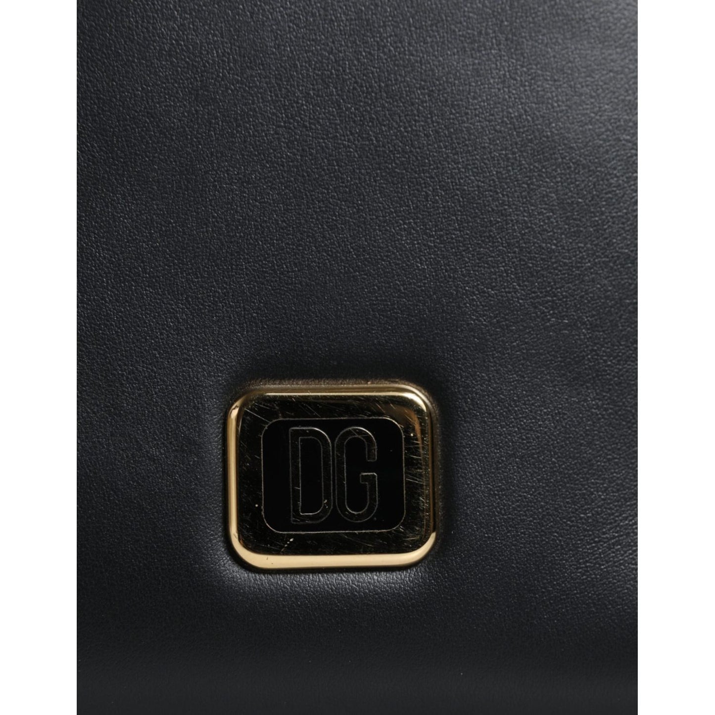 Dolce & Gabbana Black Leather Logo Plaque Neck Strap Card Coin Wallet Dolce & Gabbana Dark Slate Gray