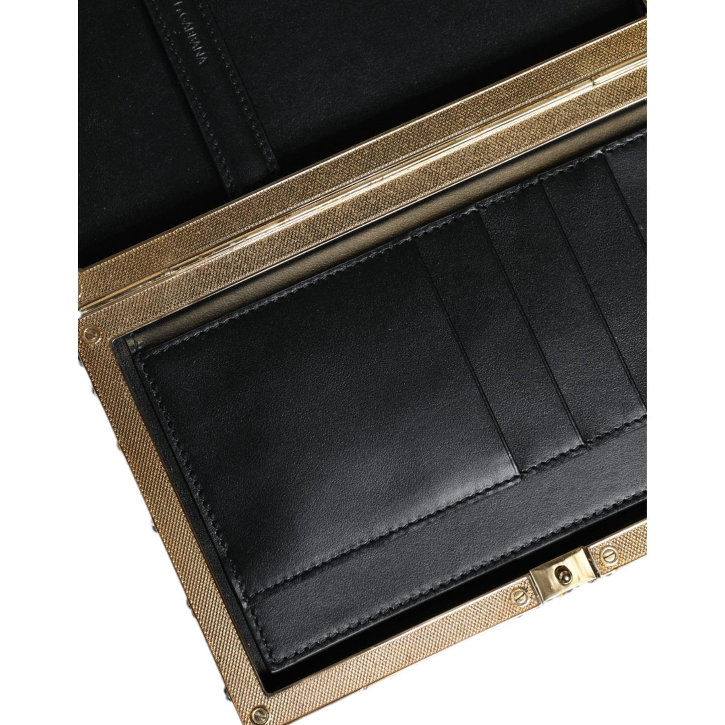 Dolce & Gabbana Silver Sequined Clutch Evening Crossbody Bag Dolce & Gabbana Black