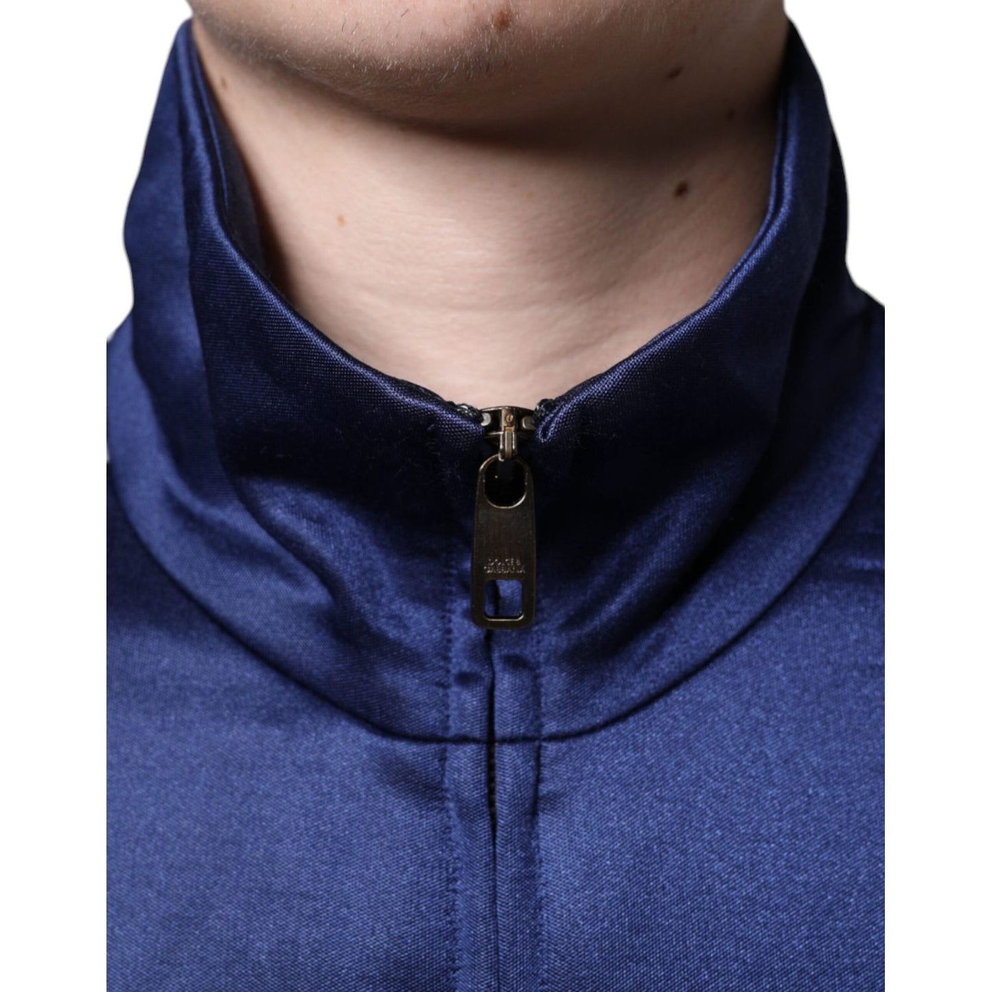 Dolce & Gabbana Blue Heraldic Patch Stripe King Bee Sweater Dolce & Gabbana Dark Slate Gray