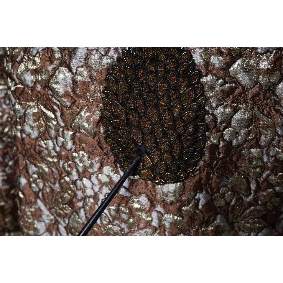 Dolce & Gabbana Brown Jacquard Mambo Pineapple Pullover Sweater Dolce & Gabbana Dark Slate Gray