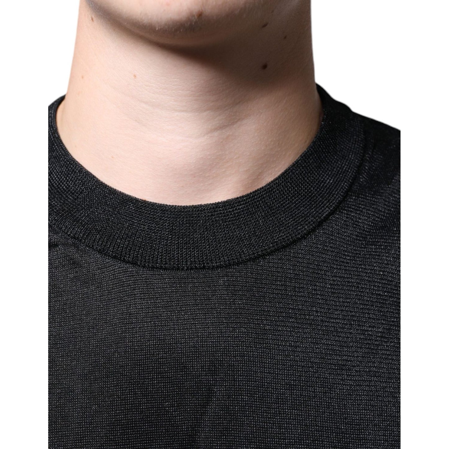 Dolce & Gabbana Black Polyester Pullover Sweatshirt Sweater Dolce & Gabbana Dark Slate Gray