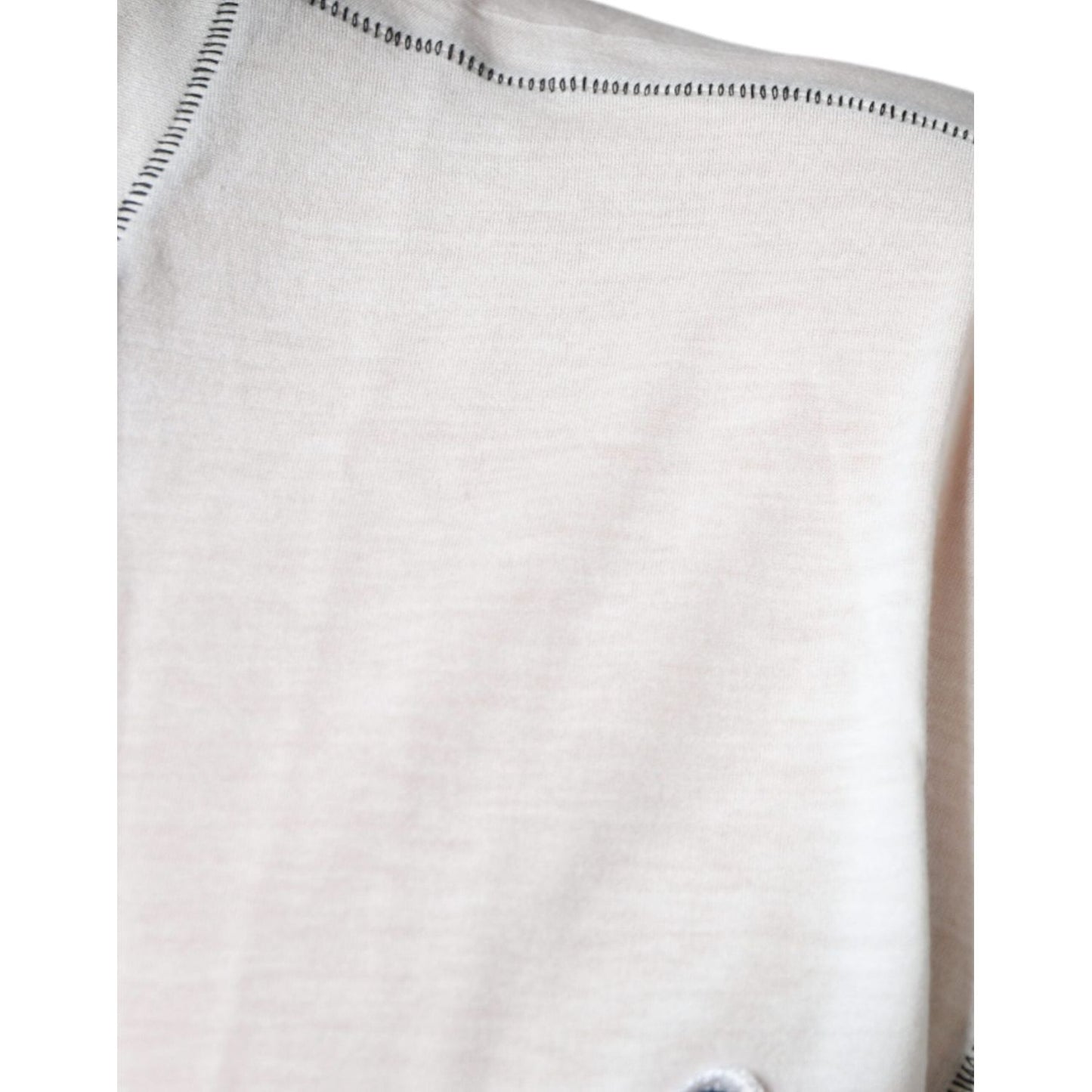 Dolce & Gabbana White Angel Crown Print Crew Neck T-shirt Dolce & Gabbana Light Gray
