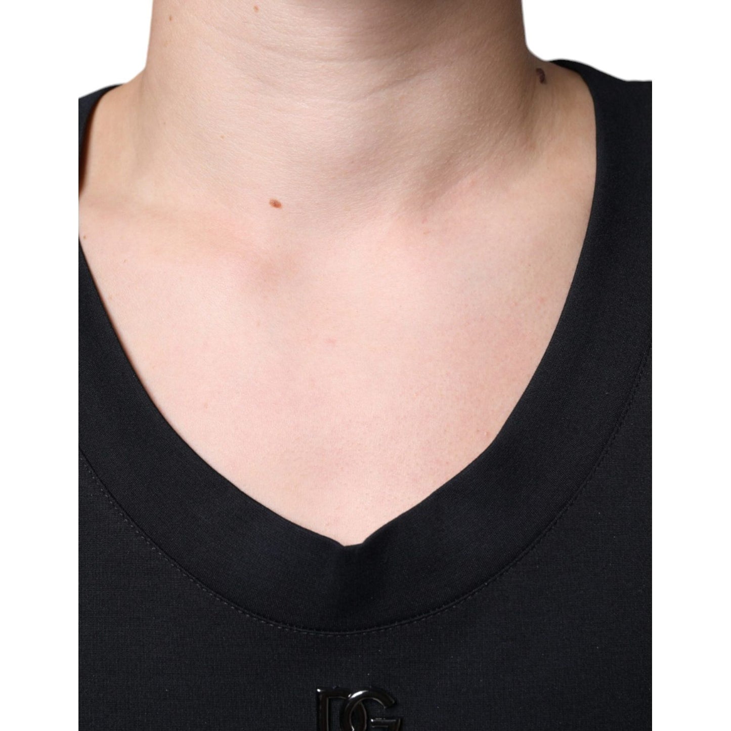 Dolce & Gabbana Black Cotton Born To Be Free Sleeveless T-shirt Dolce & Gabbana Black