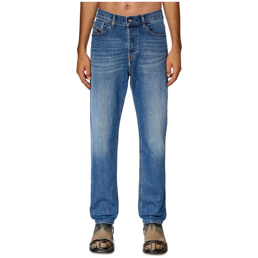 Diesel Blue Cotton Jeans & Pant Diesel Dim Gray