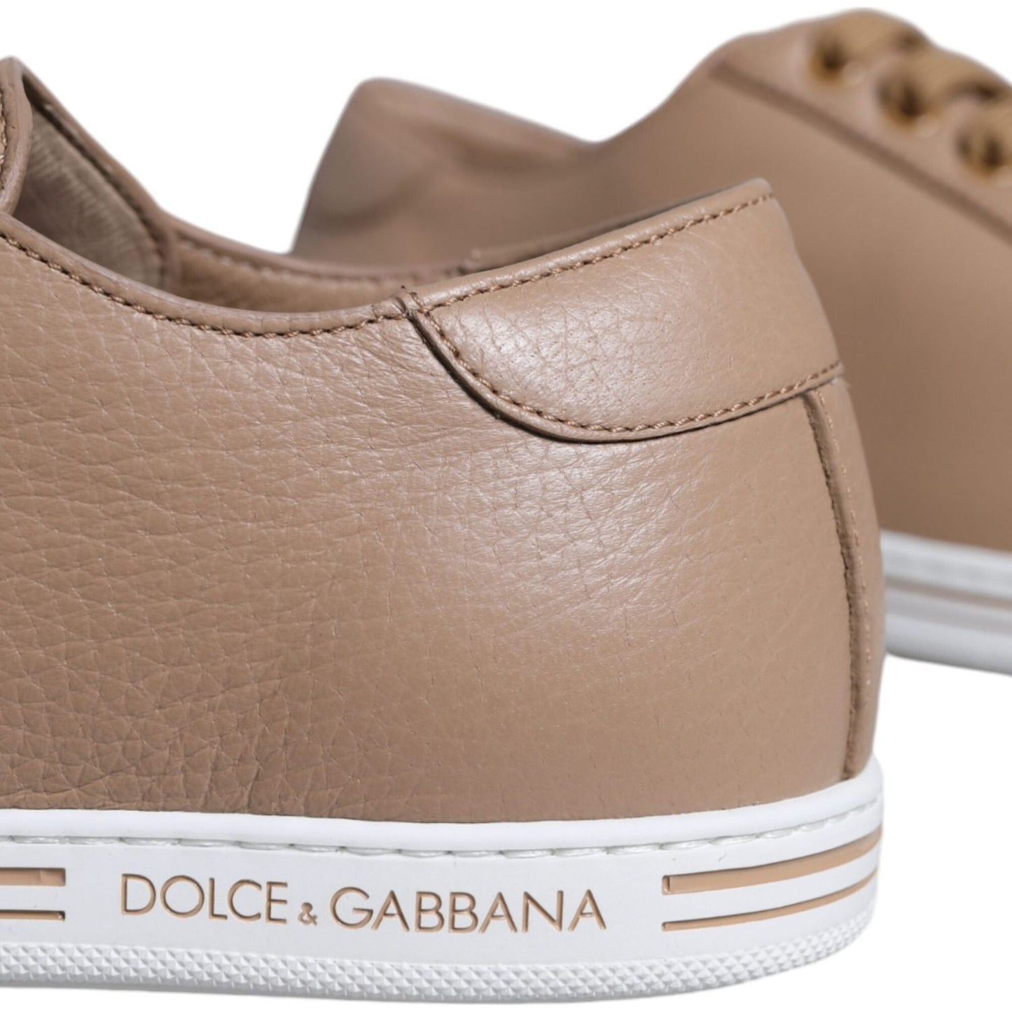Dolce & Gabbana Brown Low Top Men Saint Tropez Sneakers Shoes Dolce & Gabbana Rosy Brown