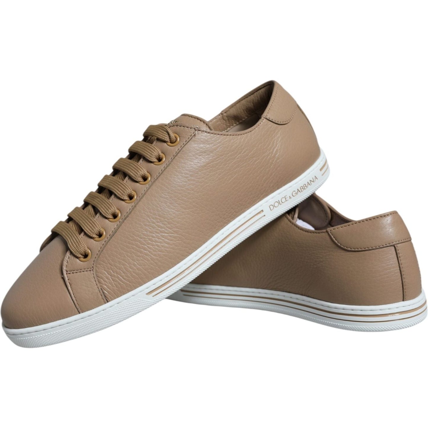 Dolce & Gabbana Brown Low Top Men Saint Tropez Sneakers Shoes Dolce & Gabbana Dim Gray