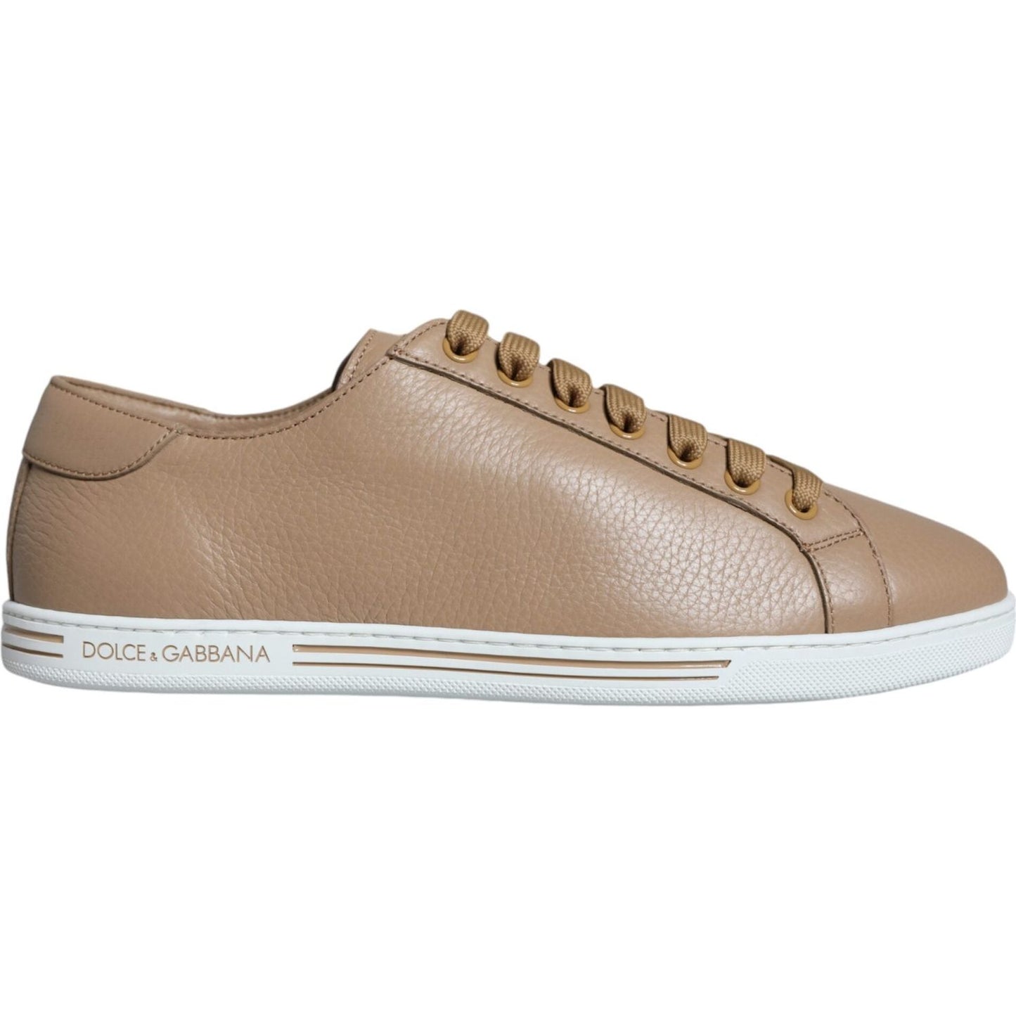 Dolce & Gabbana Brown Low Top Men Saint Tropez Sneakers Shoes Dolce & Gabbana Rosy Brown