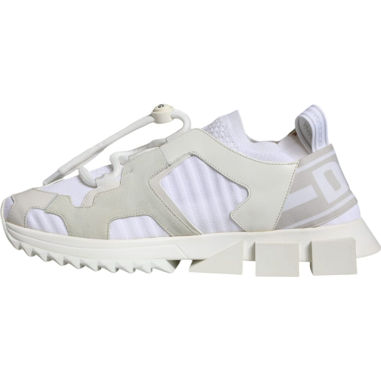 Dolce & Gabbana White Mesh Sorrento Trekking Sneakers Shoes Dolce & Gabbana Light Gray