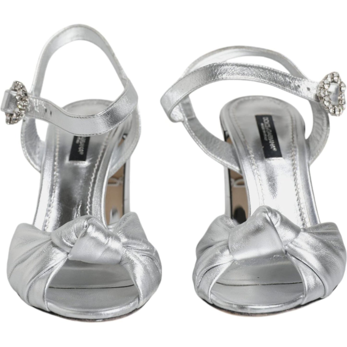Dolce & Gabbana Silver Mirror Heels KEIRA Sandals Shoes Dolce & Gabbana Gray